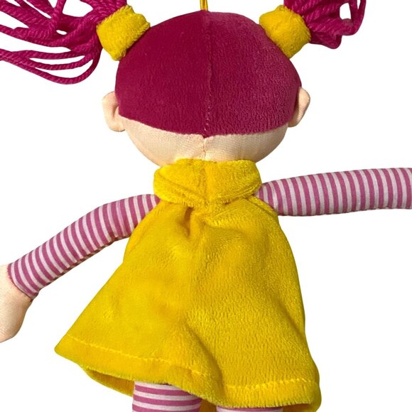 Vintage 90s Fickled Felicity Cloth Doll Girl Pink Hair Blue Eyes Smiling Face - Picture 3 of 6